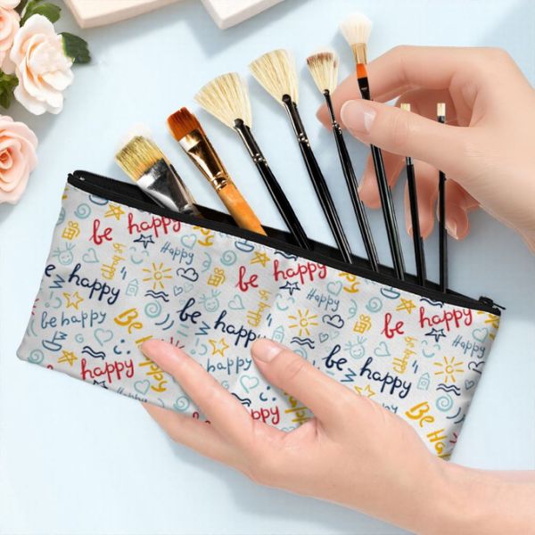 DIY Custom Sublimation Make Up Bag Personalized Pencil Pouch Cosmetic Bag