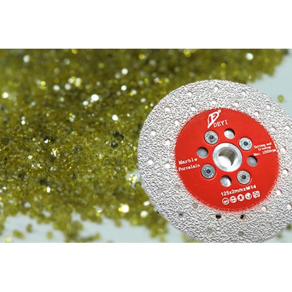 Deyi Dry Wet Dual Side Diamond Saw Blade 125mm Vacuum Brazed