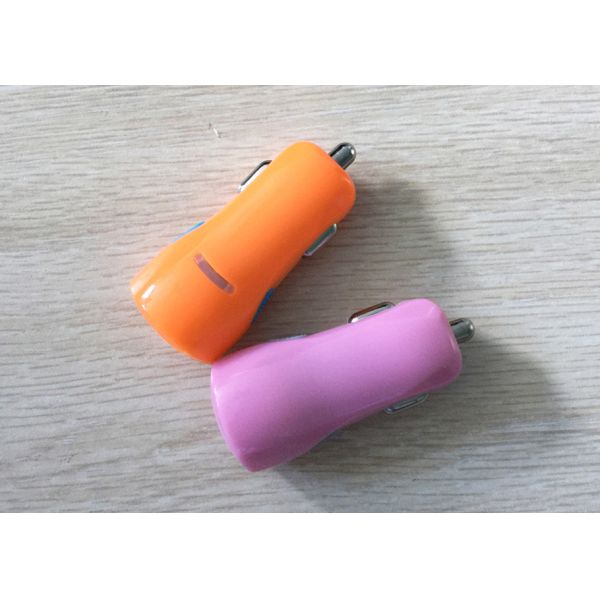 Fast Charging 2.1A Mini Car Charger Adapter With Two Usb Port Over Short Circuit Protection