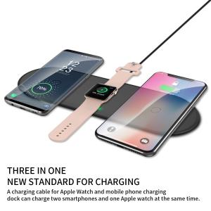 China 3 IN 1 WIRELESS CHARGER 12W Multi-function Simultaneously Fast Wireless Charger For Apple Watch For iPhone For Apple wholesale