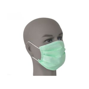 Non Woven Disposable Face Mask 3 Ply 4 Folder With Splash Repellent Barrier
