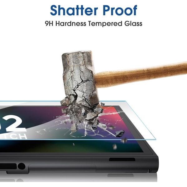 Anti-Scratch, Bubble-Free High Transparency 9H Tempered Glass Screen Protector for Nintendo Switch 2