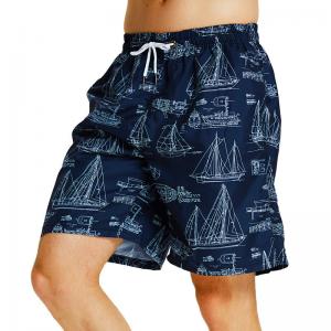 China Custom Made Luxury Swim Shorts 100% Polyester Knitting Pattern for Beach Wear on sale