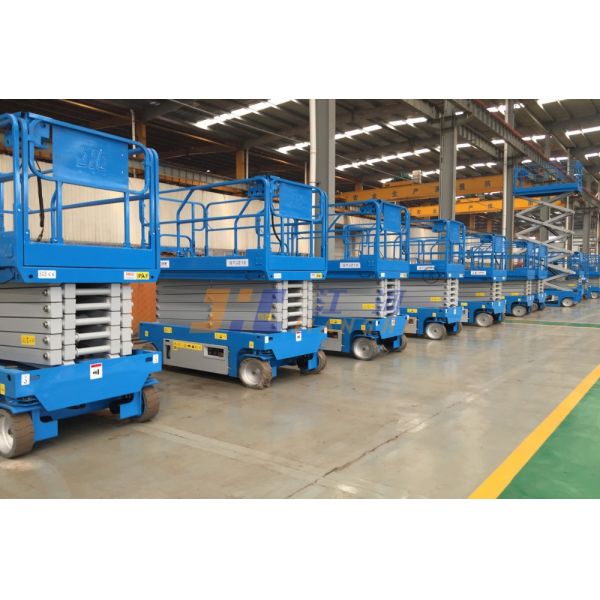 Aerial Work Automotive Electric Scissor Lift Tables Construction Application