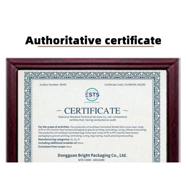 25g PET AL PE Laminate 16mm Spout Leak Proof Seal Spout Pouch Bag