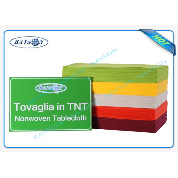 Multi - Color Disposable PP Non Woven Tablecloth With Printed Design