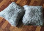 Double Sided Sheepskin Soft Fuzzy Pillows , Real Mongolian Fur Cushions