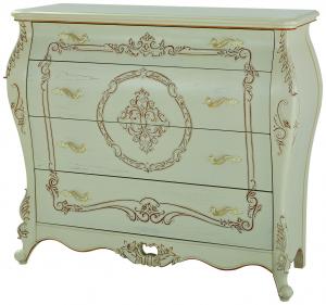 China French antique white chest of 4 drawers nightstand bedside table living room cabinet on sale