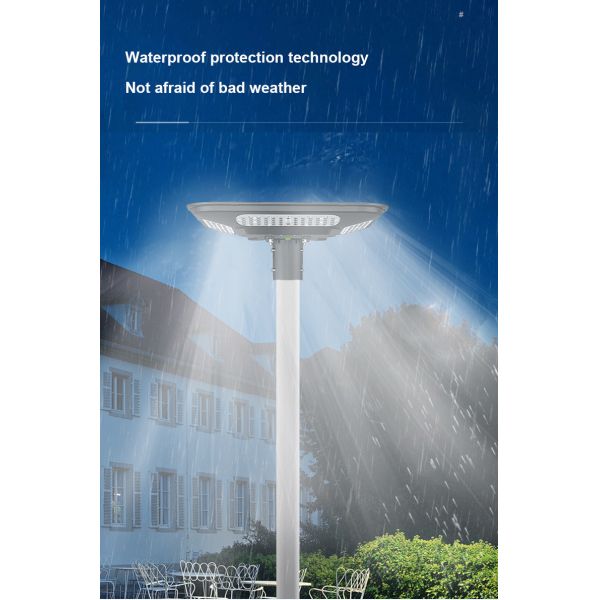 All in One Solar Garden Light LED Lawn Bollard Lights with Lithium Battery