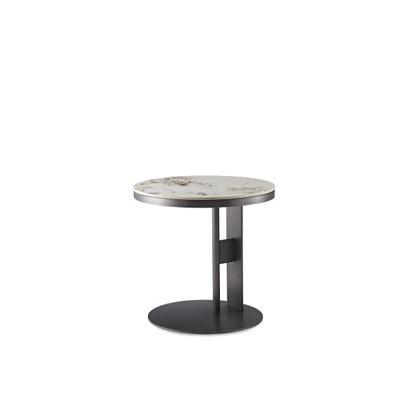 Modern Ceramic Marble Top Round Sintered Stone Coffee Table Living Room Tea Table