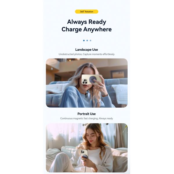 ESSAGER ES-WC11 QI2 Fast Charging Wireless Charger 5W 7.5W 10W 15W