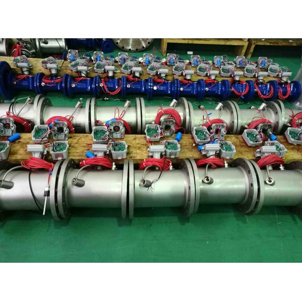 Inline E2 Class Ultrasonic Water Meter Irrigation Hydrometer Mbus RS485 For Industrial