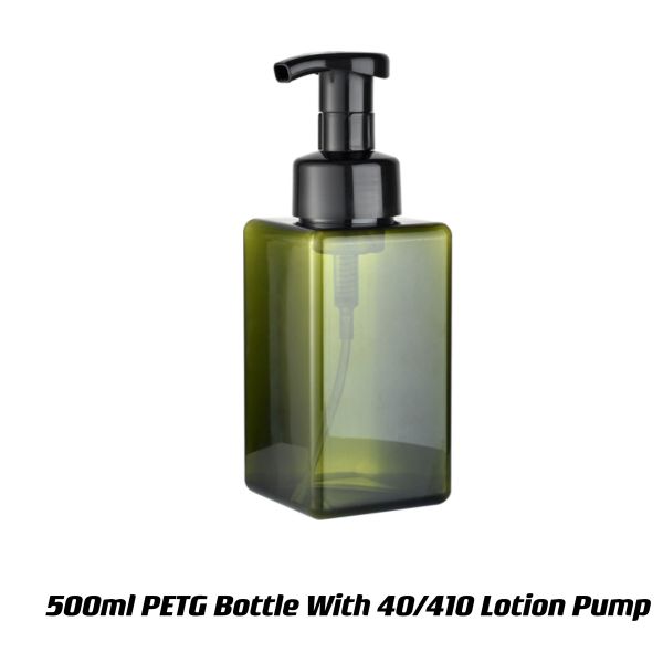 Custom Color 250ml PETG Bottle Green Pump Bottle for Shampoo and Lotion