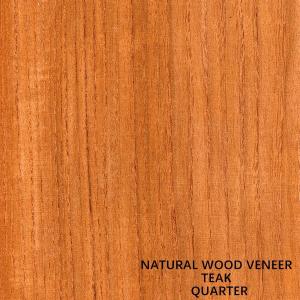 China Furniture And Hotel Natural Teak Wood Veneer Quarter Cut Straight Grain Clear Texture on sale
