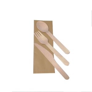 China Biodegradable Wooden Disposable Cutlery Set Grade AB for Dining wholesale