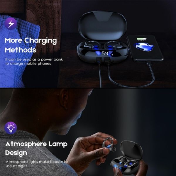 Waterproof Wireless Bluetooth Earphone Dual Mic TWS Noise Cancelling 400mAh