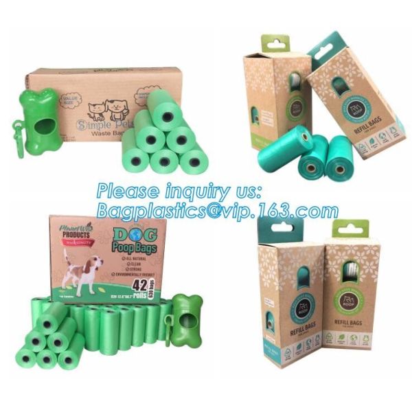 Pet product house shape dog waste bags with dispenser and leash clip, Pet Waste Bag Removal Disposal Heavy Duty Earth Fr