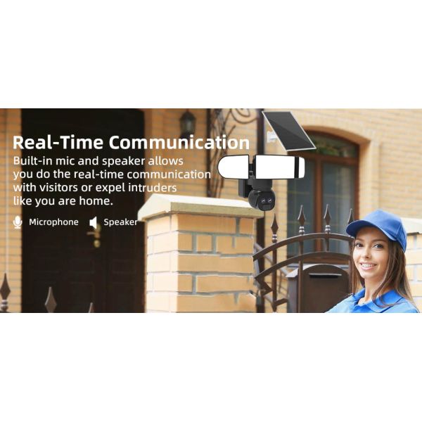 T40 Chips Cellular Security Camera H.265 Compression 0.0001 Lux Full Color Night Vision