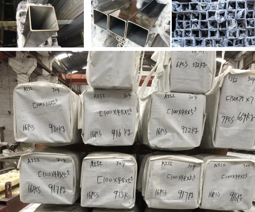 JIS G3459 316 Square Stainless Steel Tube 2.3m 3m 3.8m Length Square Shape