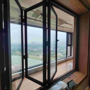 China Exterior Aluminium Folding Doors Double Glass Soundproof Bifold Doors For Shop wholesale