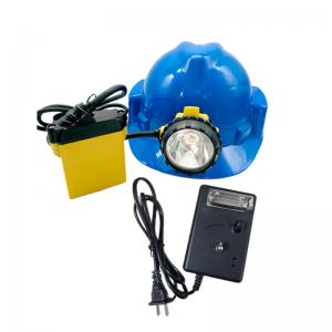 China 348lum Miner Helmet Lamp , Corded Rechargeable Miners Safety Lamp 25000lux 800mA wholesale