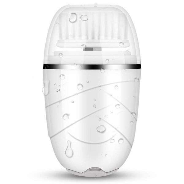 Sonic Waterproof Facial Cleansing Brush - 2 Modes with 3 Brush Heads