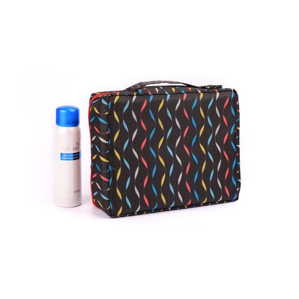 Polyester Travel Cosmetic Portable Makeup Bag , Brush Pouch Toiletry Kit Cute Women Carrying Case