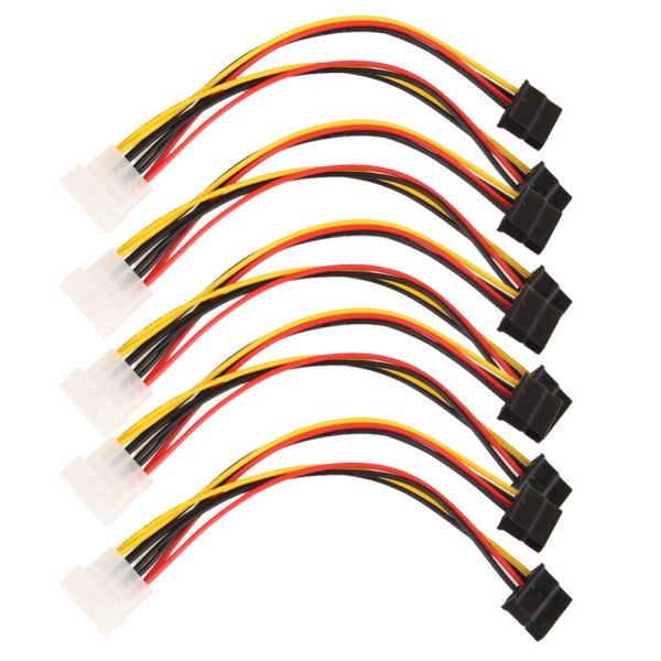 15.5cm 4 Pin Cable Wire Harness IDE Male To Dual SATA 15 Pin