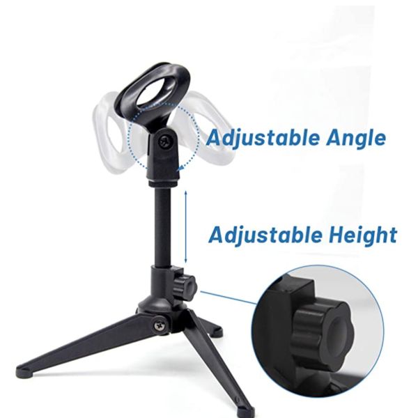 8.7 Inch Small Plastic Clip M20 Tripod Mic Stand