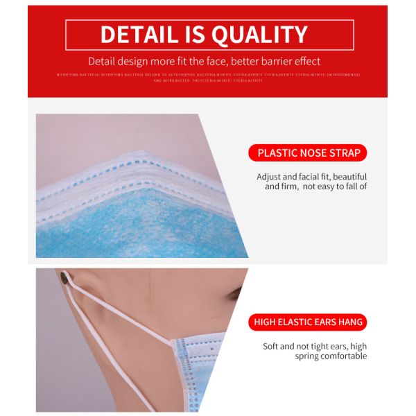 Printing Disposable Mouth Earloop 3 Ply Face Mask