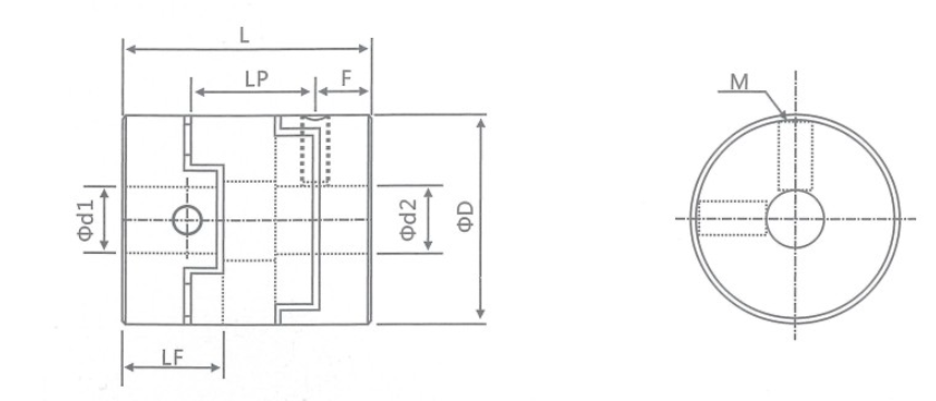 45 Oldham Shaft Coupling GH Series Flexible Spline Motor Coupling