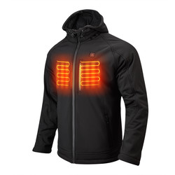 Black High Visibility Electric Heated Jacket Polyester S-3XL