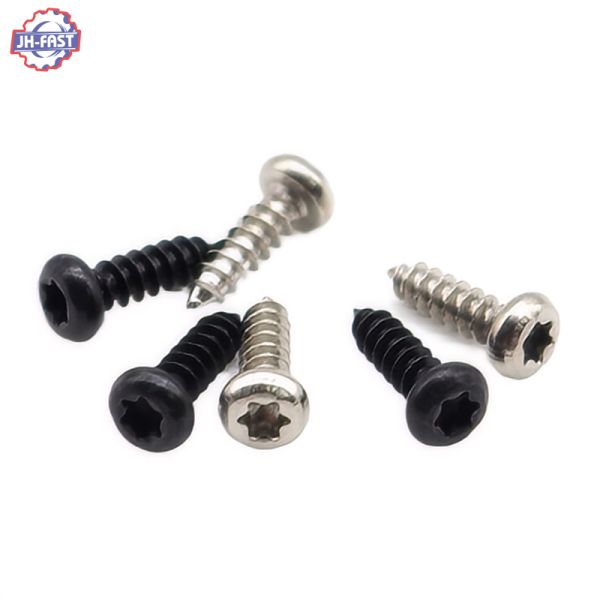Custom Carbon Stainless Steel Self Tapping Screws M2.5 with Black Torx Flat Tail