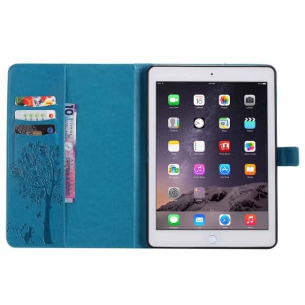 Luxury PU Leather 9.7-inch Apple iPad Pro 2016 Cases with Tree Embossed Folio Smart Stand Cover