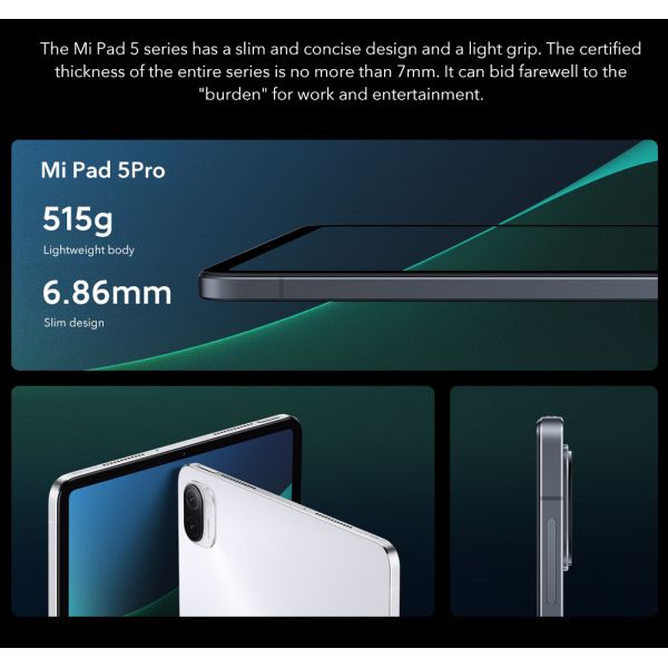 Xiaomi Mi Pad 5 Pro Tablet PC 11 Inch 2.5K LCD Snapdrgon 860 WiFi Version 6GB 128GB Mi Pad 5Pro 2021