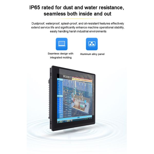 Custom Logo Embedded All-in-One Fanless PLC Industrial Control Computer Vehicle Touch Screen Panel PC with Embedded Logo