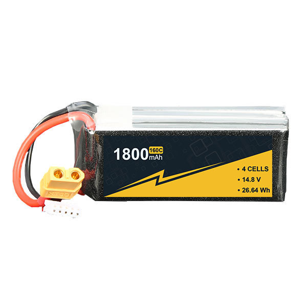 Fast Charge Capacity 14.8V 4s1p RC Boat Battery 1800mAh 160C Lightweight