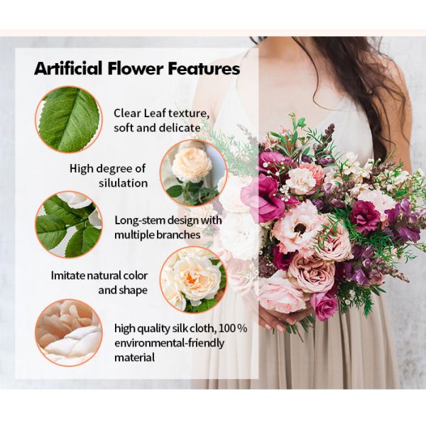 Bendable Artificial Rose Vine Diy Flower Row 5cm*100cm 6cm*120cm