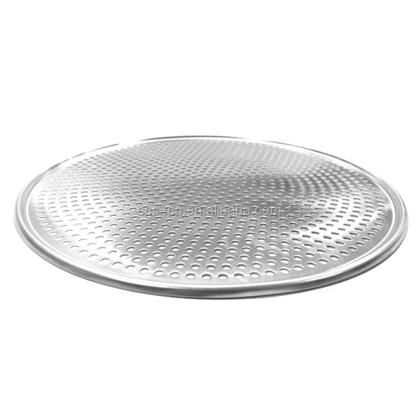 11 inch perforated round punched pizza pan with holes baking tray aluminum pizza pan tray bandejas para panaderia