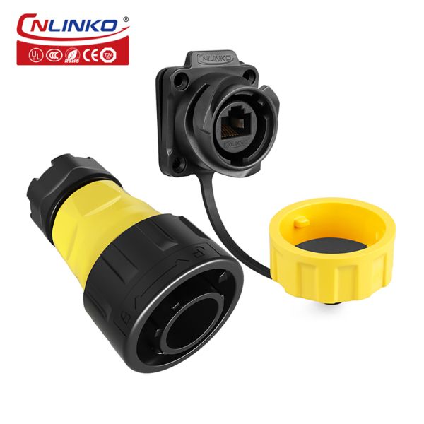 Quality Manufacturer Cnlinko IP68 Male Female RJ45 Connector Waterproof RJ45 Ethernet Connector for sale
