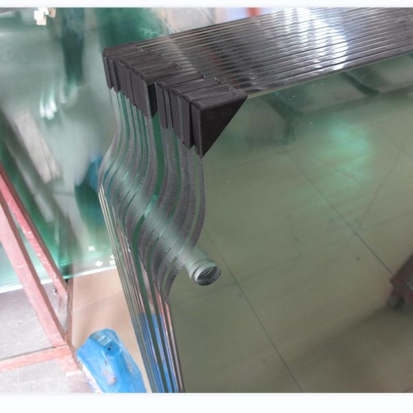 Partition Flat Shower Tempered Glass 45 Degree Belved Polished Edges Shower Tempered Glass