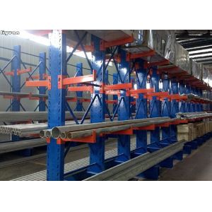 High Capacity Steel Structural Cantilever Rack For Pipes Lumber Sheet Material