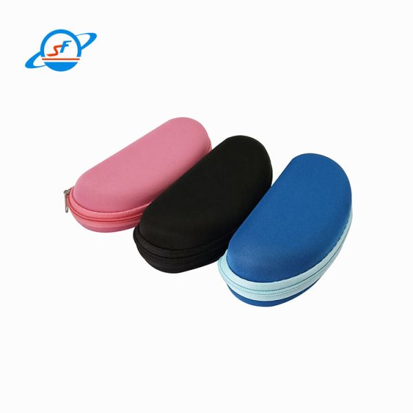 Portable Knitted Fabric Zip Around Glasses Case 162mm Length UV Proof