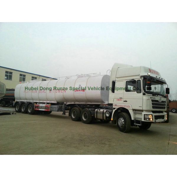 50Ton liquid Asphalt Tanker Semi-trailer with 2TBL45P BALTUR Heating and Insulation