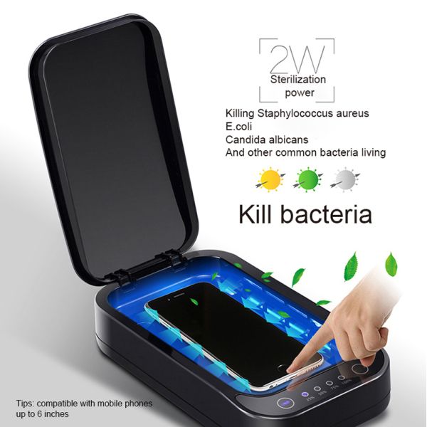 Mobile Phone Portable Wireless Charger 2W 6 Inch 253.7nm Ultraviolet Wavelength