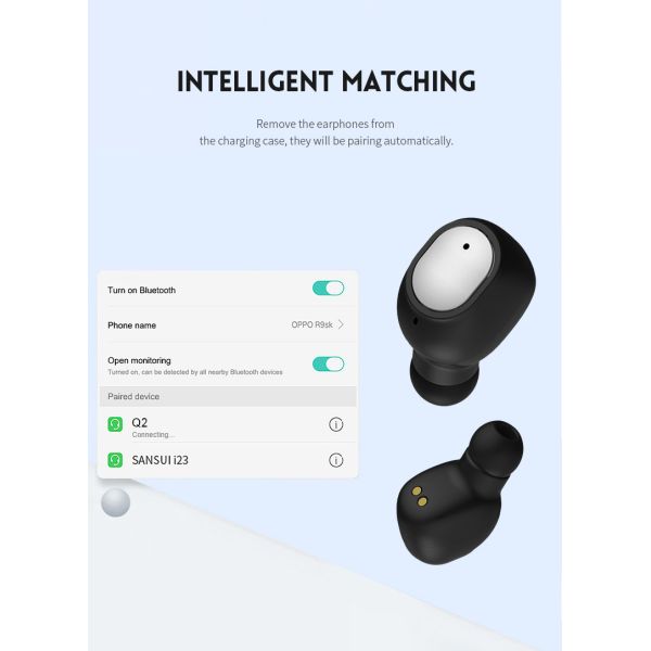 Hot selling cheapest custom bluetooths headset in-ear mini earphones with good sound TWS with charging case