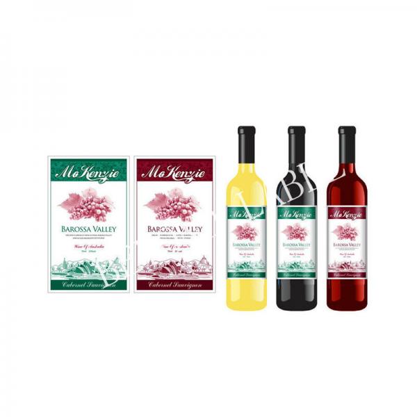 Quality Self Adhesive Printed Labels for Wine Bottle Labels , Roll Printed Bottle Label for sale