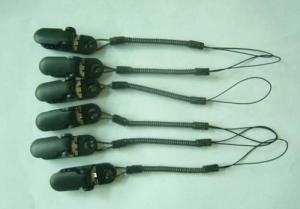 High Quality Tooth Black Plastic Clip and Slim Short Black Spring String Cord Tether Combo