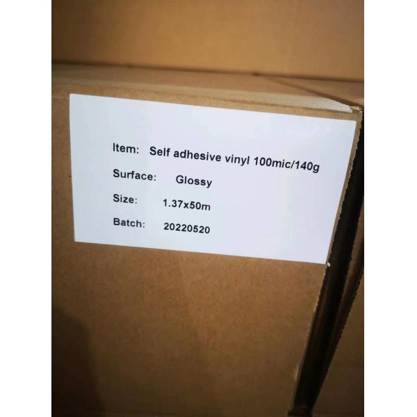 80Mic 120g Vinyl Sticker Roll Monomeric Car Wrap Vinyl PVC white self adhesive vinyl for eco solvent printing