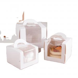 China Big Transparent Window Disposable Cake Box for Birthday Cake in Bakery Shop on sale